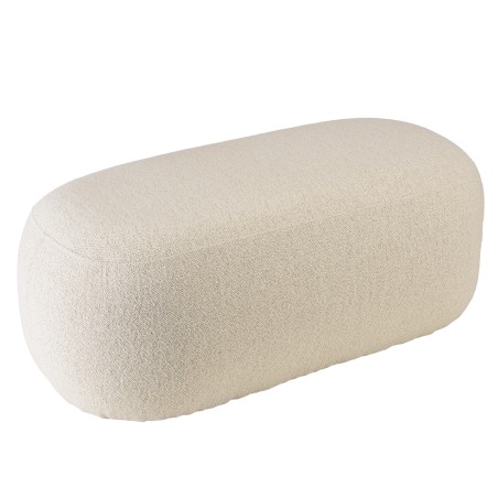 LEOPOLD - Bank van beige fijne bouclé stof LEOPOLD